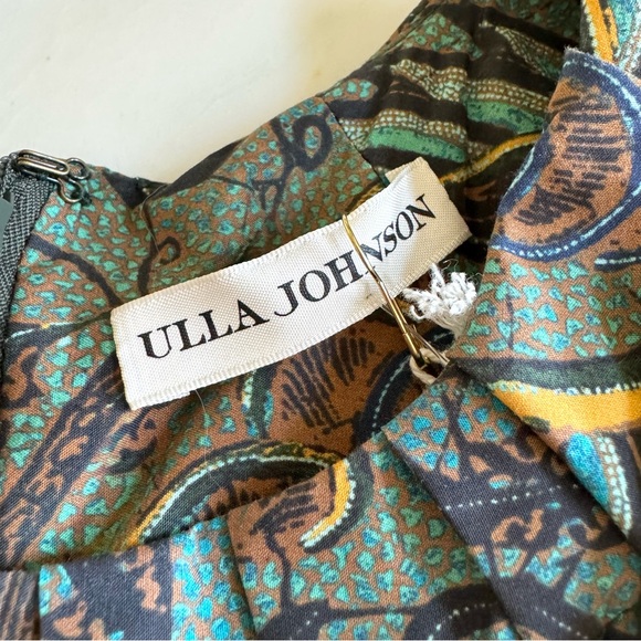 Ulla Johnson Delmara Pleated Batik Poplin Midi Dress Sz 2 - Picture 5 of 11
